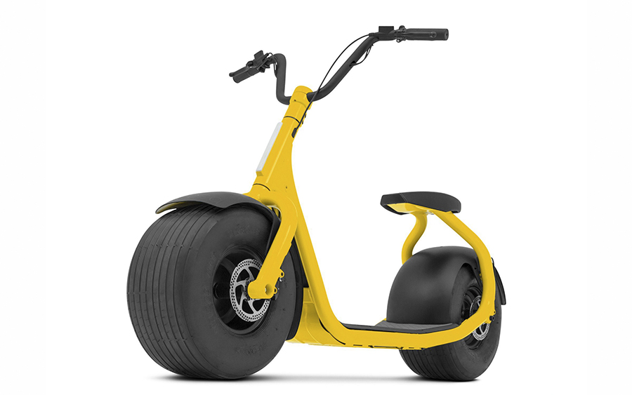 Evikonic-le-pontet-trottinette-electrique-BOB-Bikes-cadre-jaune